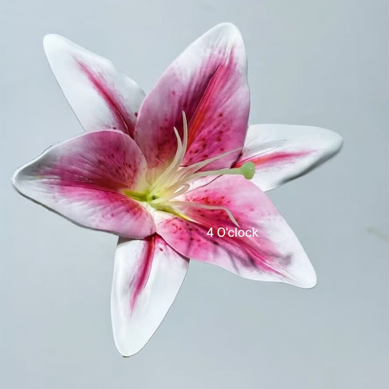 Artificial Lily Side Hair Clip: Light Pink