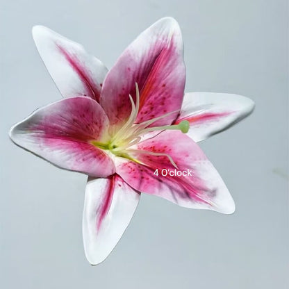 Artificial Lily Side Hair Clip: Light Pink