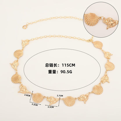 WC26: Pinteresty Waist Chains: Golden Sea Shell