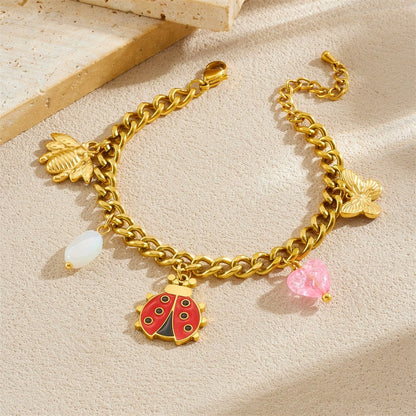 BN06: 18K Gold Plated Premium Stainless Steel Charm Bracelet