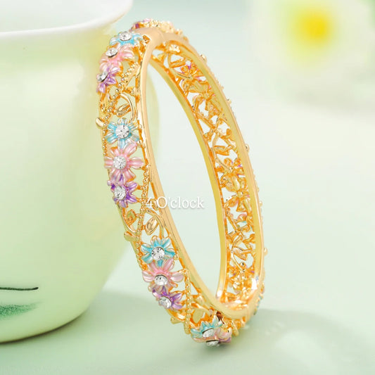 ✨🏰VC12: Cloisonné Vintage Victorian Bangles : Powder Blue 🌸🕯️
