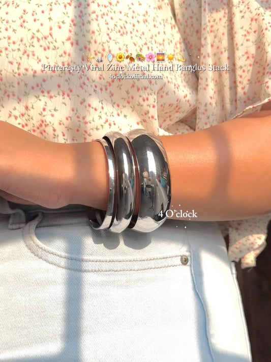 ✨HC60: Bangles Sets for Stack: 3 Bangles Sets (Silver)✨
