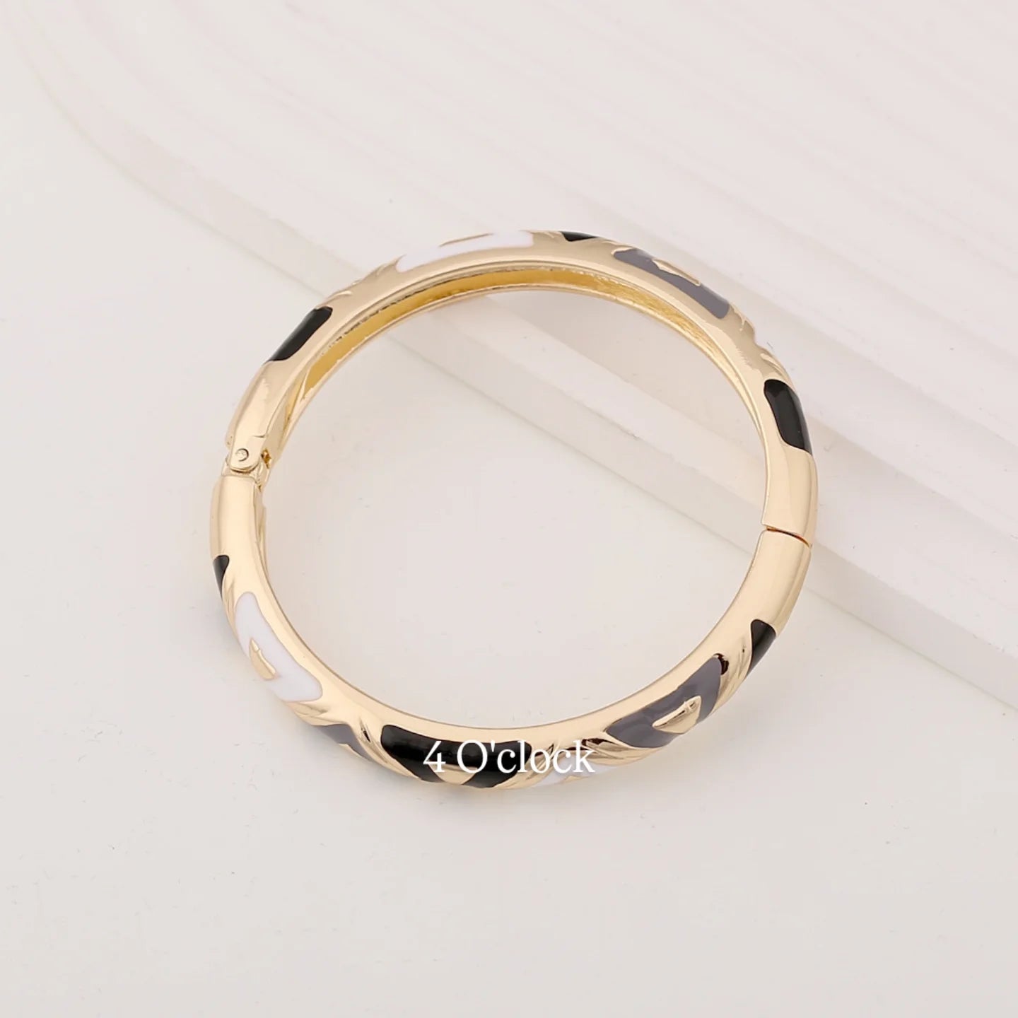 VC80: Vintage Victorian Enamel Bangles : Onyx Eclipse