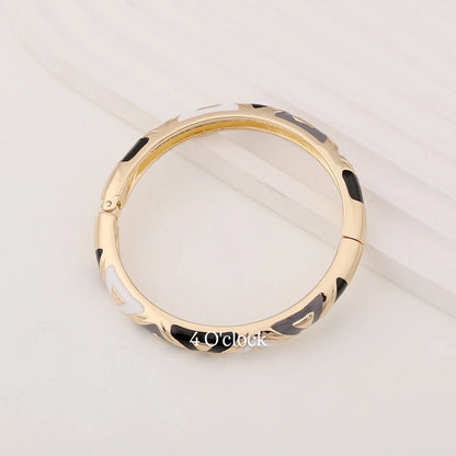 VC80: Vintage Victorian Enamel Bangles : Onyx Eclipse
