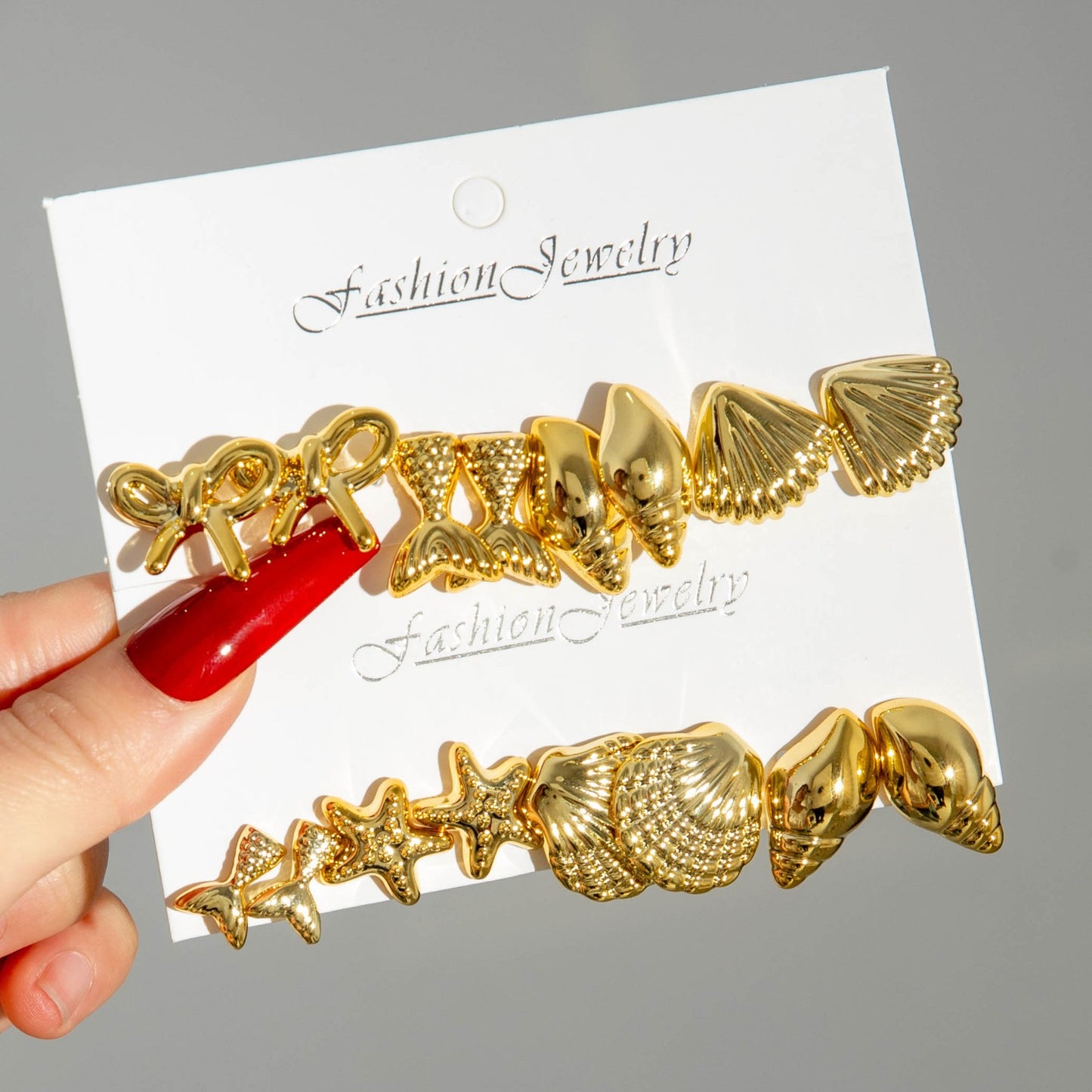 ES4: Maximalist Golden Earrings Set (8 pair)