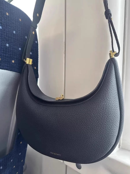 5 in 1 Premium Moonbag: Brand-Design Inspired Handbags: Black (With Box and Dust Bag)