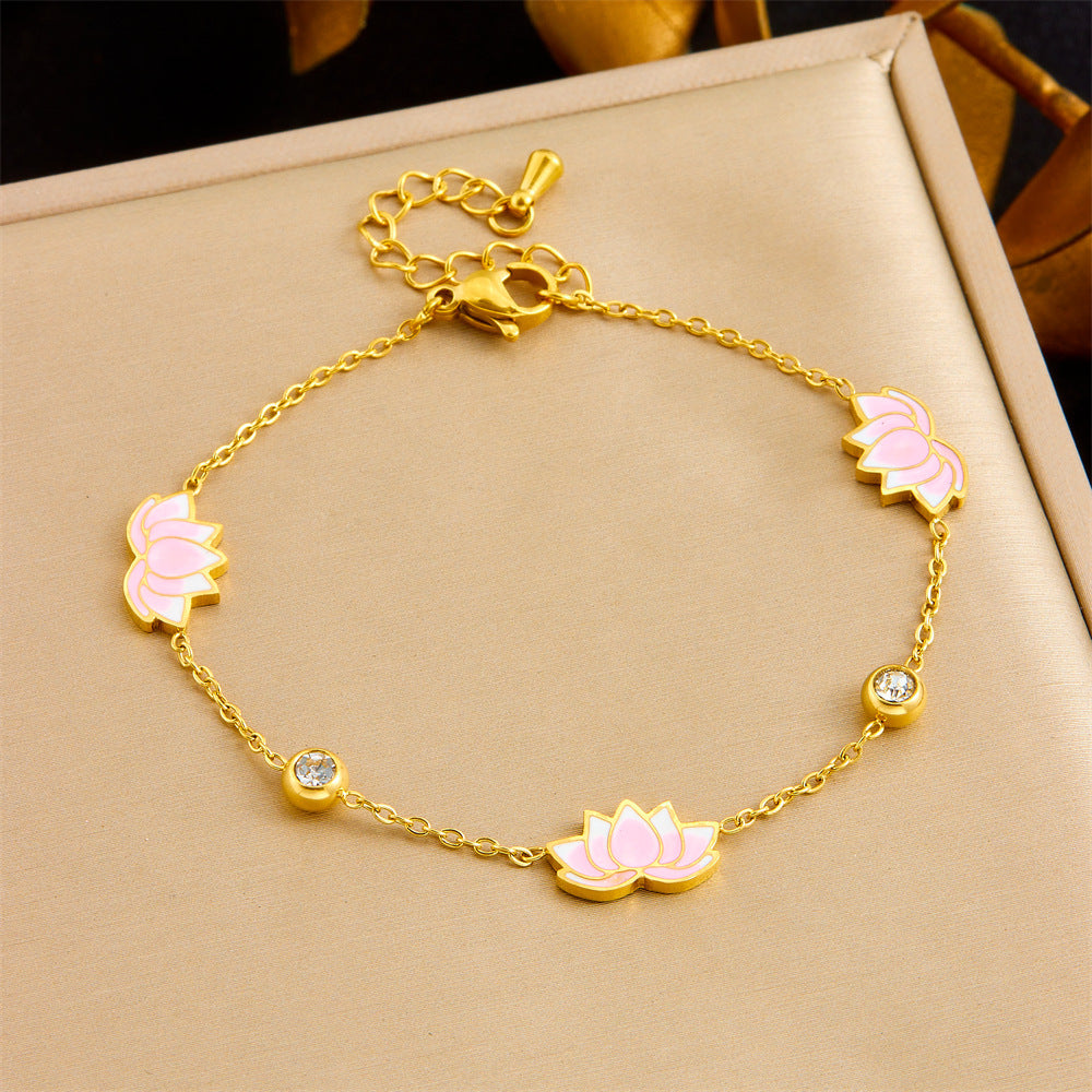 CS26: 18K Gold Plated Premium Stainless Steel Charm Bracelet