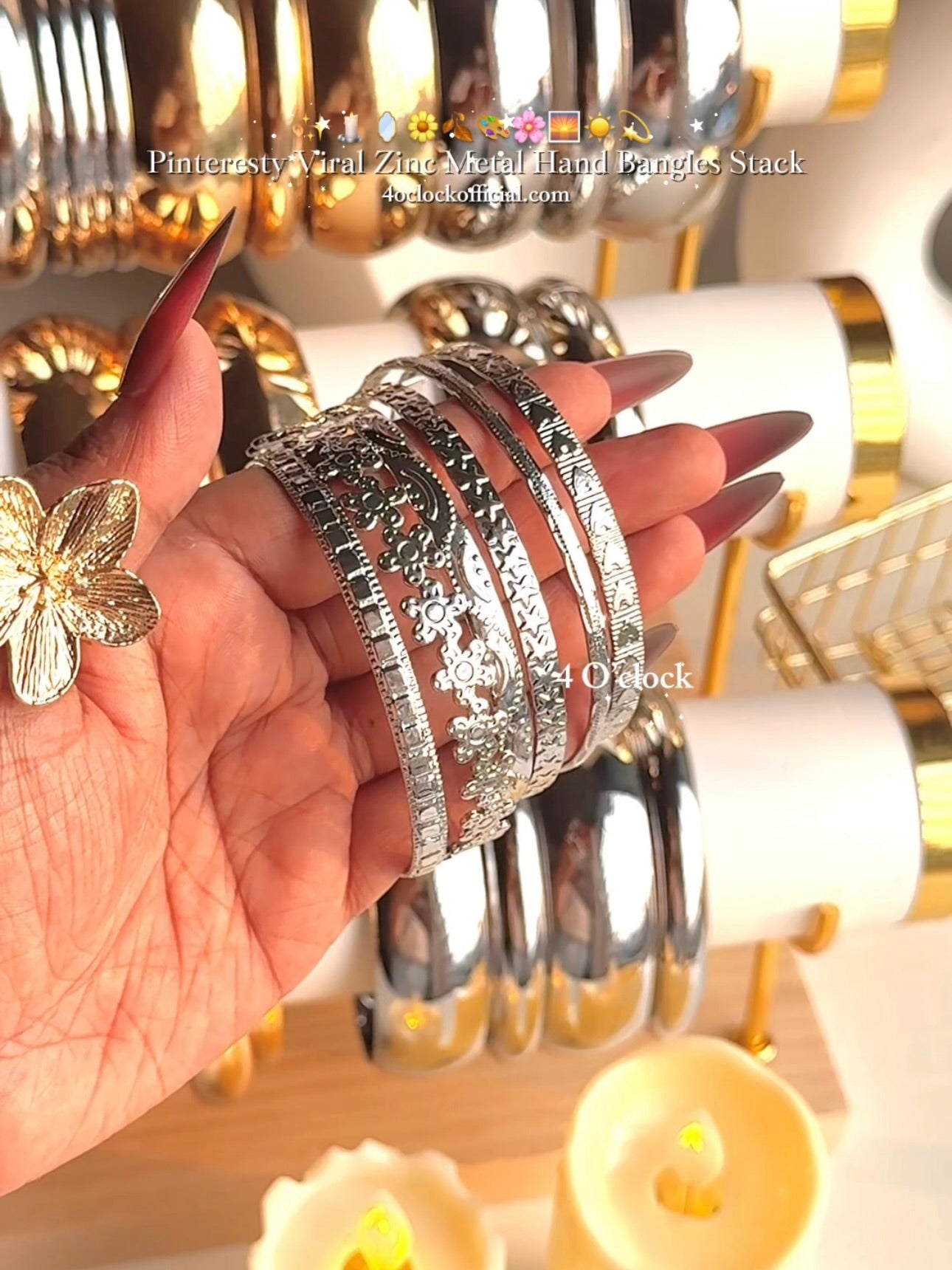 BOHO2: Boho Bangles: 6 pieces set (Silver)