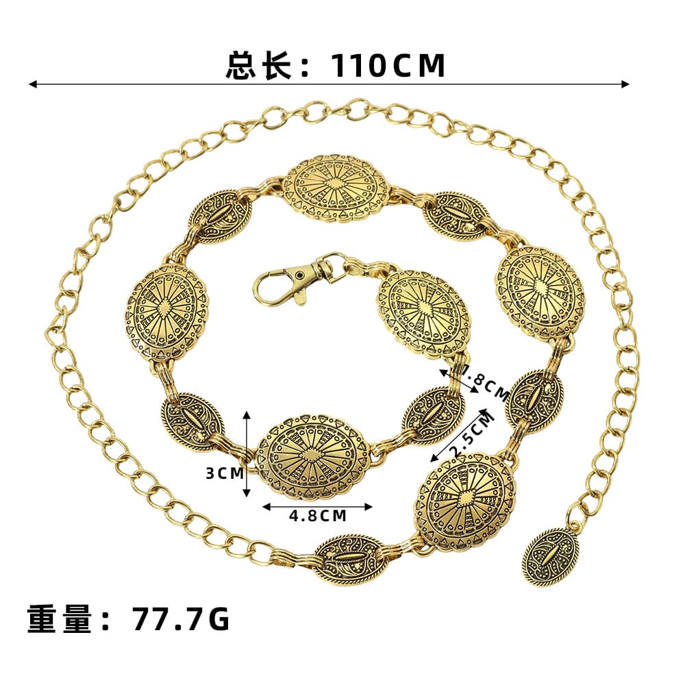 WC01: Pinteresty Waist Chains: Ethnic Golden