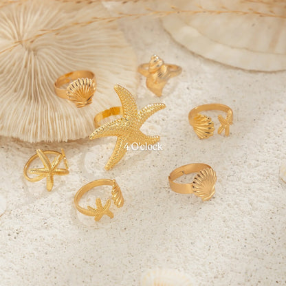 ✨RS96: Maximalistic Finger Ring Sets (Golden) - 7pcs (Full set adjustable)