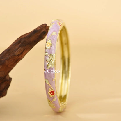 ✨🦢VC111: Vintage Victorian Enamel Bangles : Lilac Dream 🌸🕯️