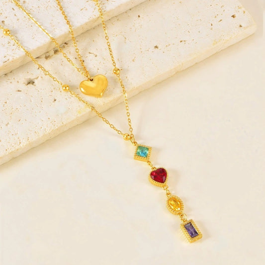 CN32: 18K Gold Plated Premium Stainless Steel Y Necklace