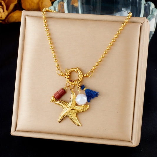 CN20: 18K Gold Plated Premium Stainless Steel Charm Necklace