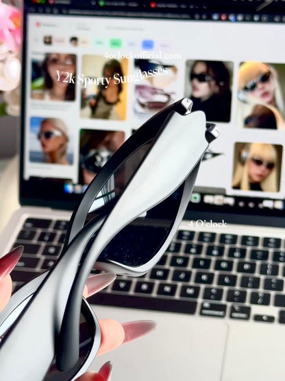 S04: Pinteresty Y2k Sports Sunglasses - Black (with box) Unisex