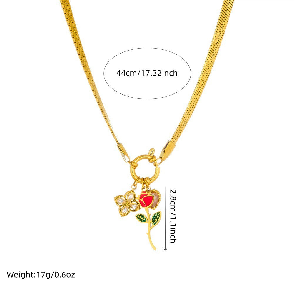 CN53: 18K Gold Plated Premium Stainless Steel Charm Necklace