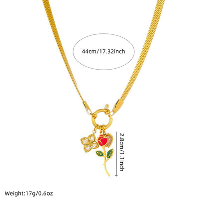 CN53: 18K Gold Plated Premium Stainless Steel Charm Necklace