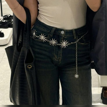 WC04: Pinteresty Waist Chains: Silver Sun