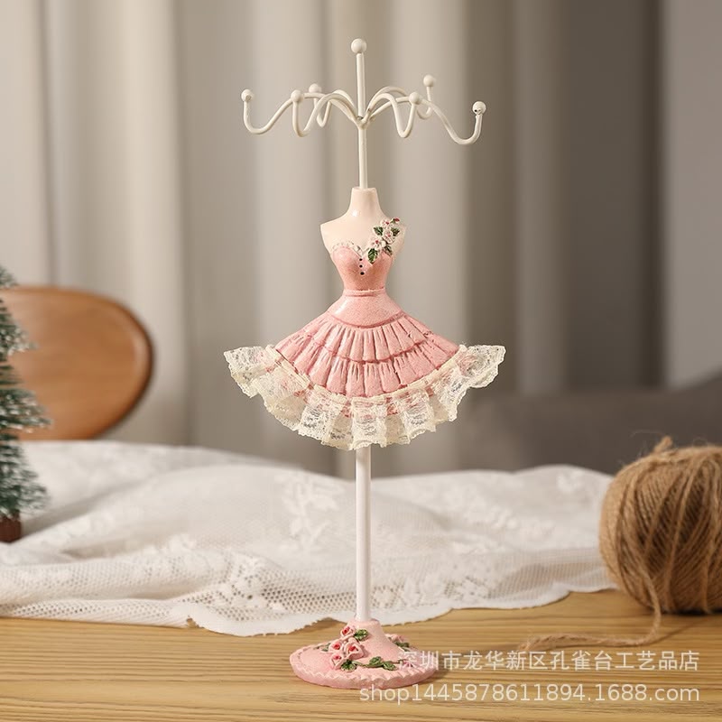 OG60: Jewelry Display Stand: Pink Ruffle