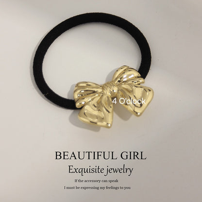 Pinteresty Chunky Hairband : Pleated Golden Bow