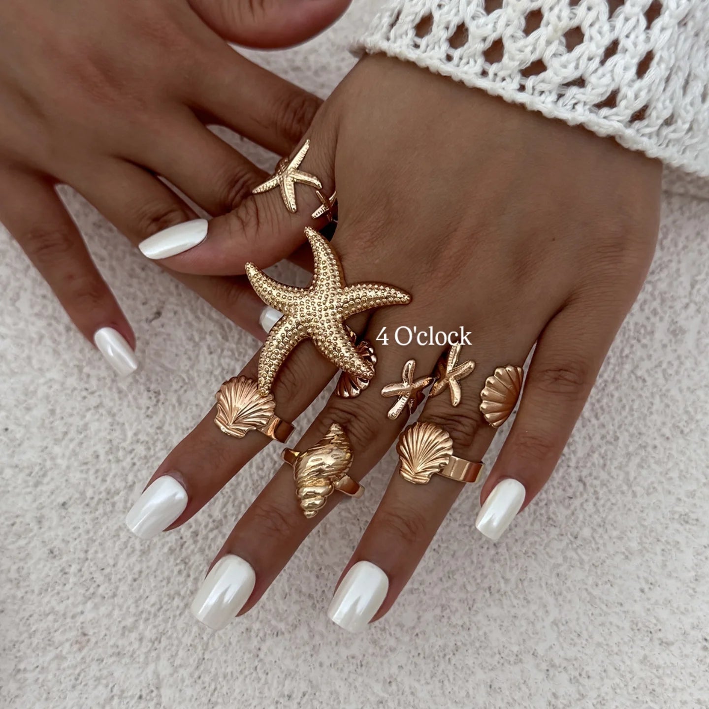 ✨RS96: Maximalistic Finger Ring Sets (Golden) - 7pcs (Full set adjustable)