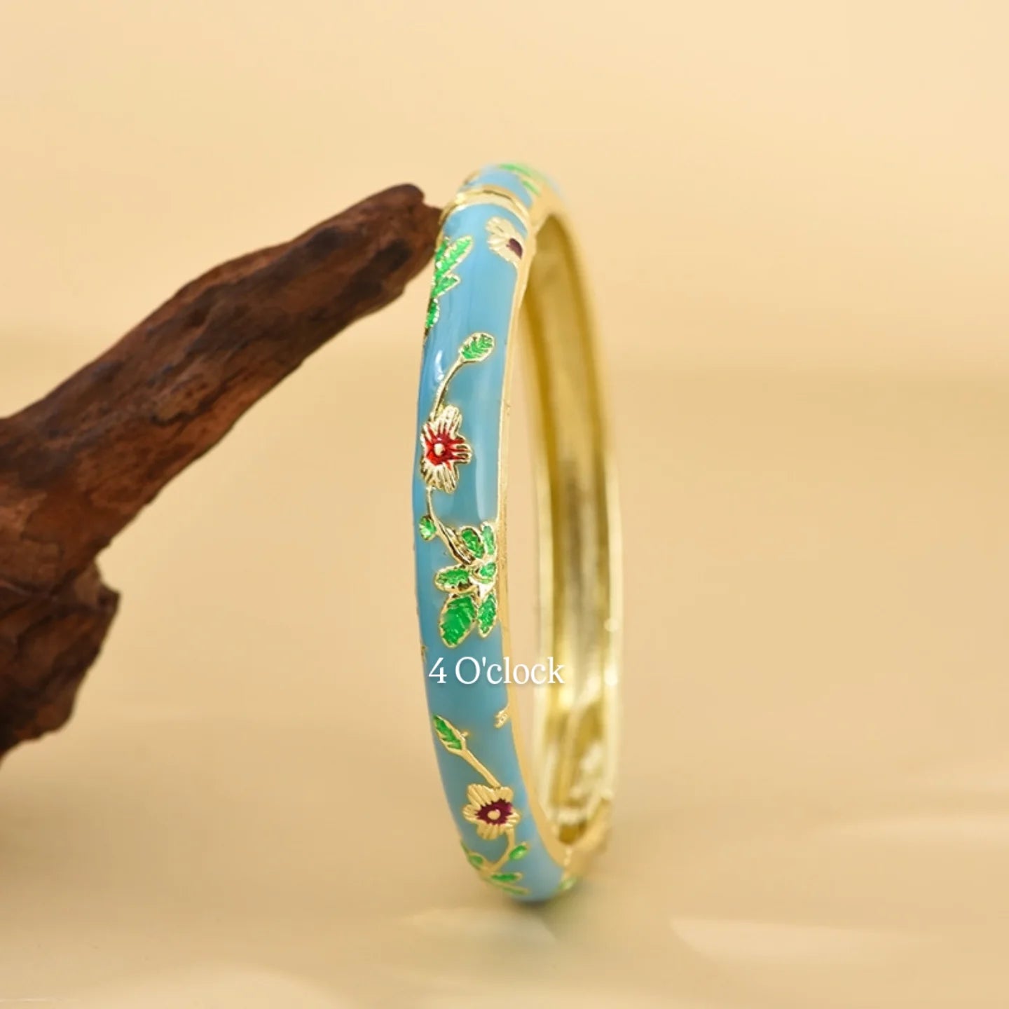 ✨🦢VC113: Vintage Victorian Enamel Bangles : Sky Petal 🌸🕯️