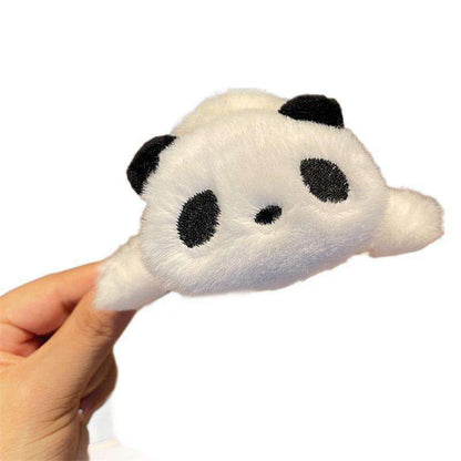 Plushy Panda Hairclaws: White