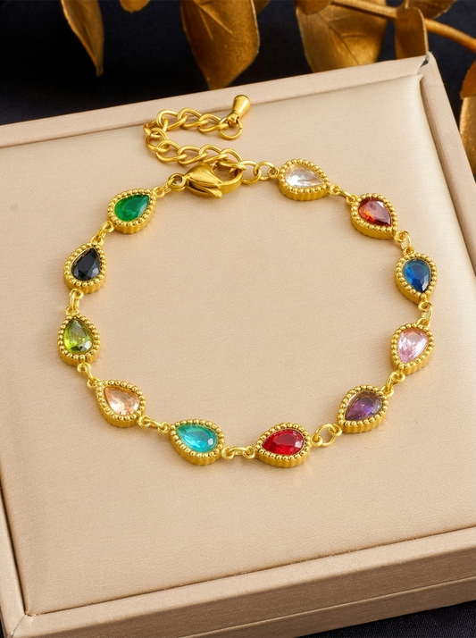 BN10: 18K Gold Plated Premium Stainless Steel Charm Bracelet