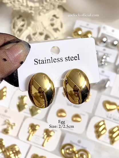 💫Stainless Steel Earrings: Egg💫