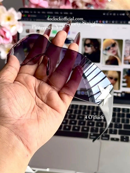 S31: Pinteresty Y2K Star sunglasses : Dark Purple (with box) Unisex