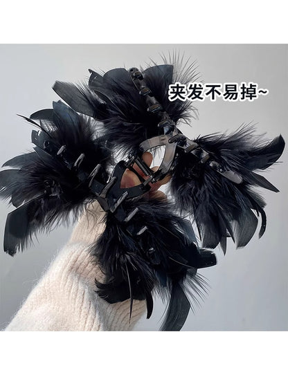 Cloud Feather Hairclaws: Black