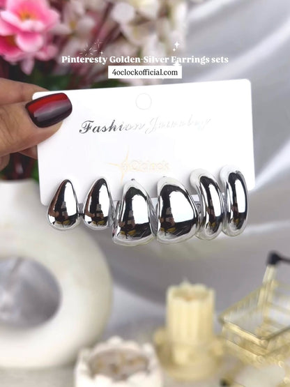 Silver Earrings sets: 02