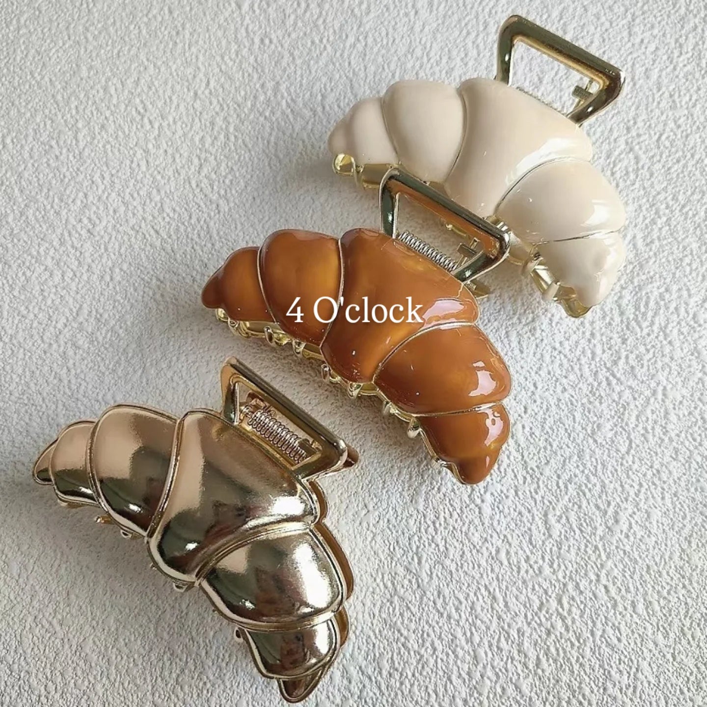 Pinteresty Croissant Hair Claws: Golden