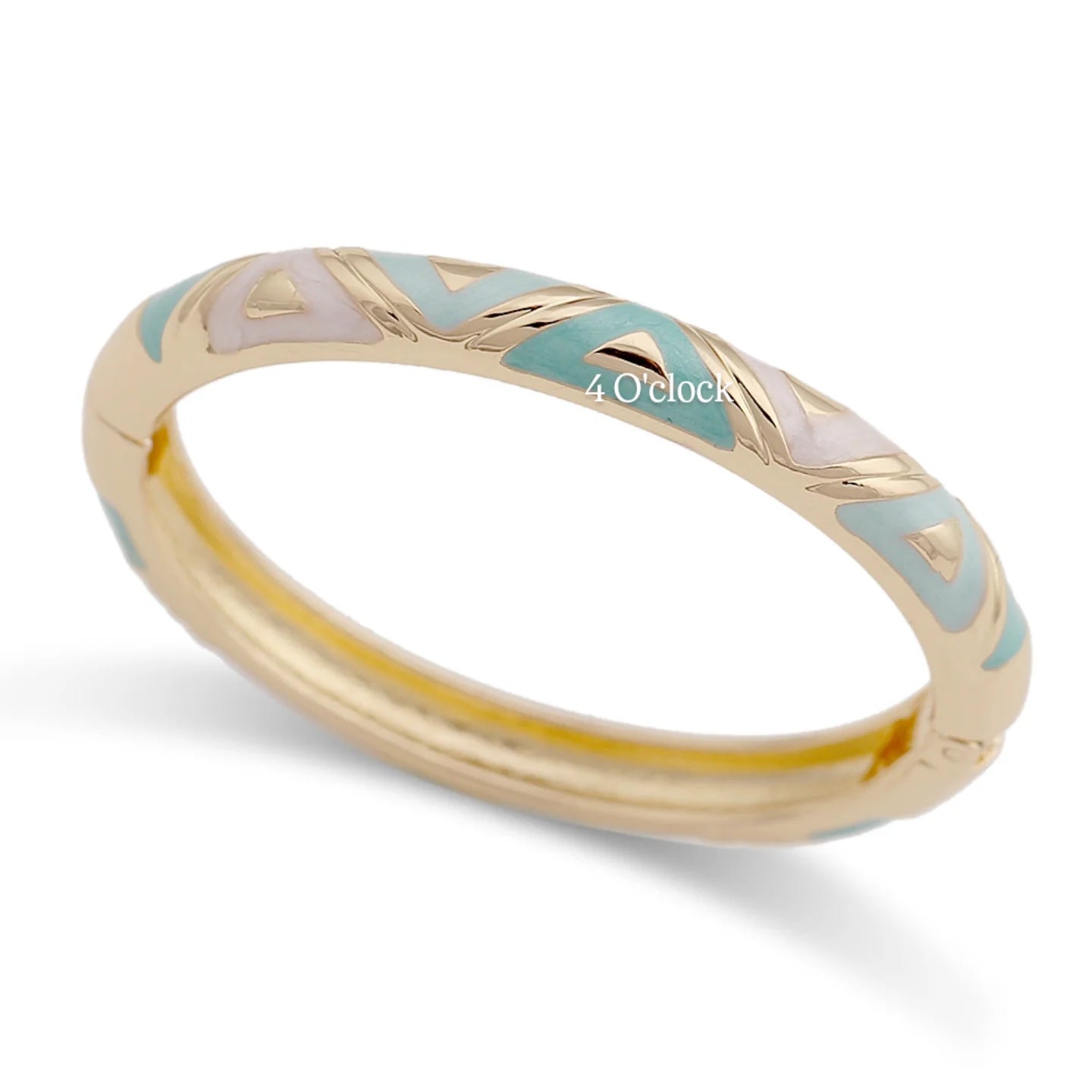 VC84: Vintage Victorian Enamel Bangles : Moonlit Ivory