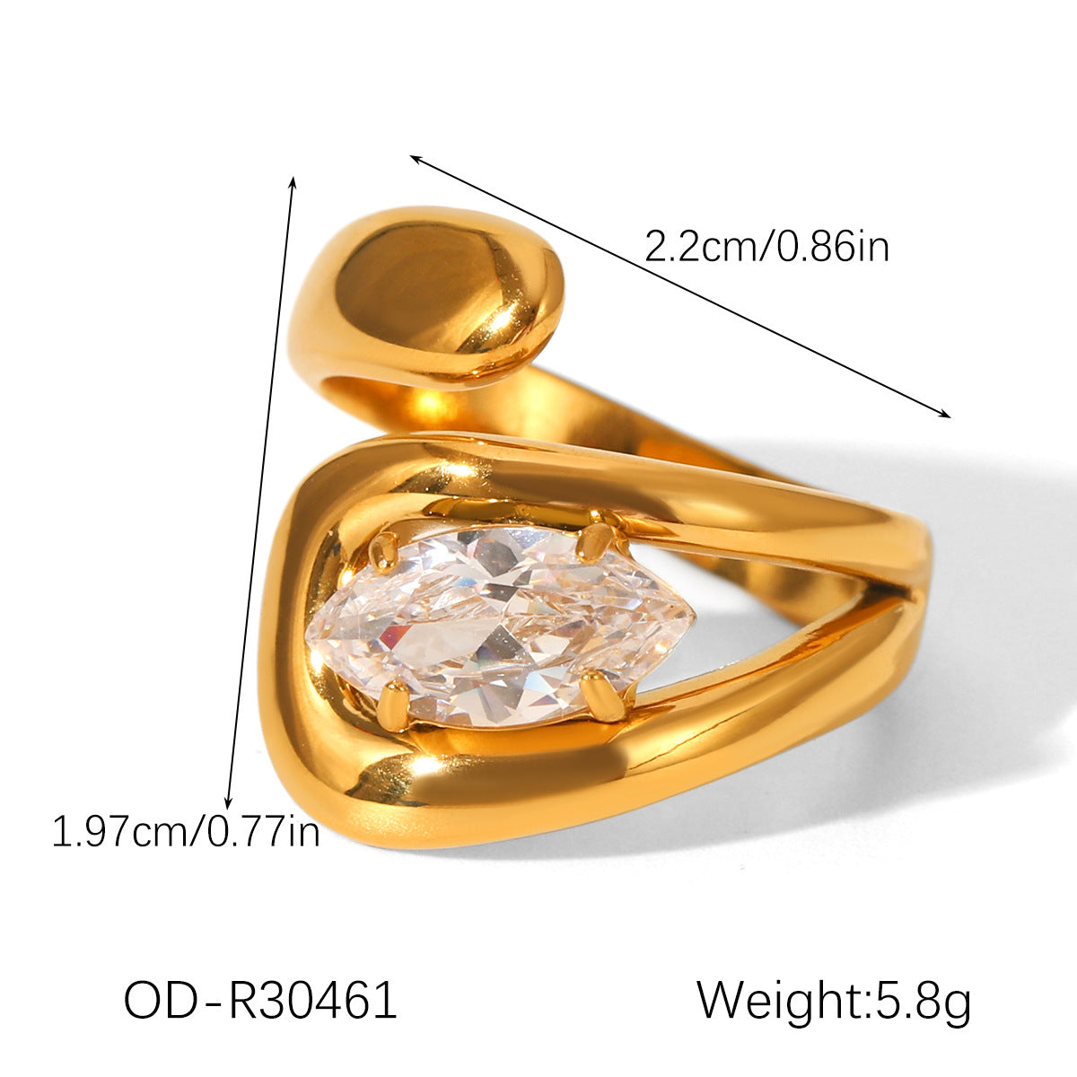 R315: Premium Stainless Steel Finger Ring