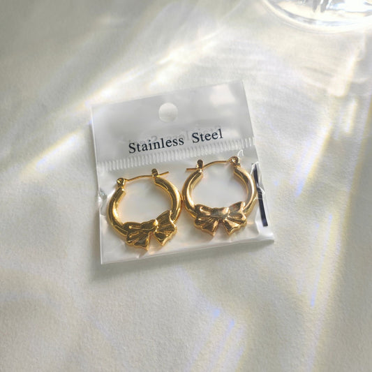 GE66: 18K Gold Plated Stainless Steel Ear Hoops