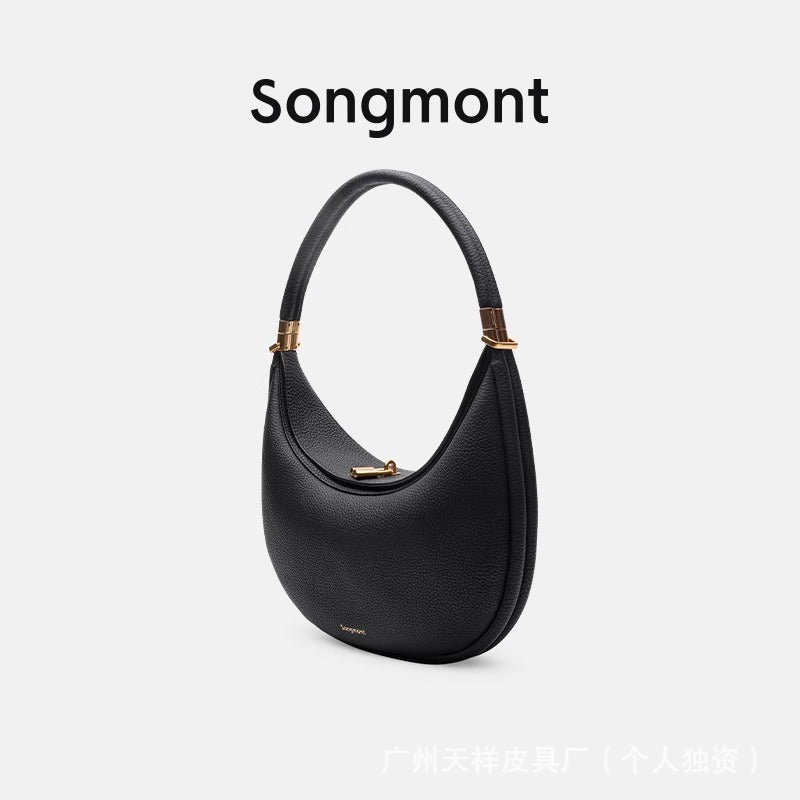 5 in 1 Premium Moonbag: Brand-Design Inspired Handbags: Black (With Box and Dust Bag)