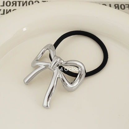Pinteresty Chunky Hairband: Bowknot Silver