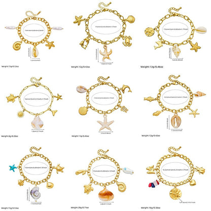 BN37: 18K Gold Plated Premium Stainless Steel Charm Bracelet