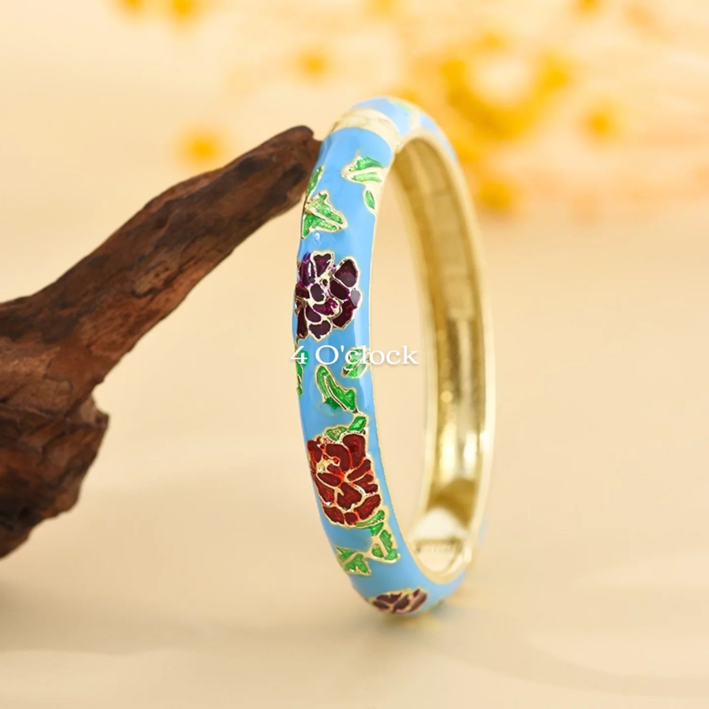 ✨🦢VC102: Vintage Victorian Enamel Bangles : Blue Veil 🌸🕯️