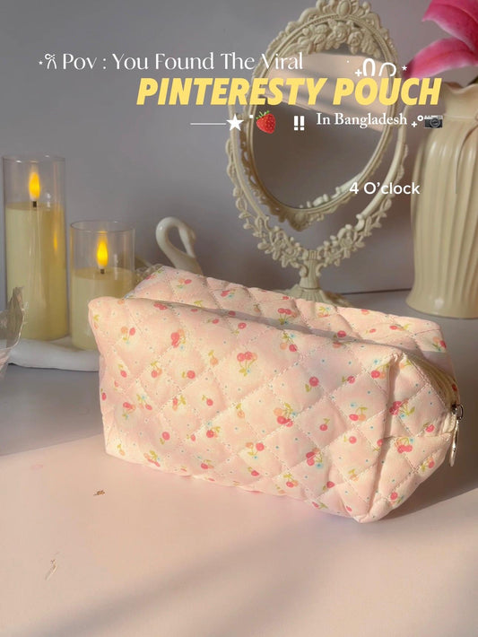 8. Pinteresty Makeup Bag: Cherry Pink