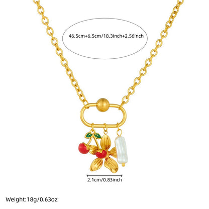 CN45: 18K Gold Plated Premium Stainless Steel Charm Necklace