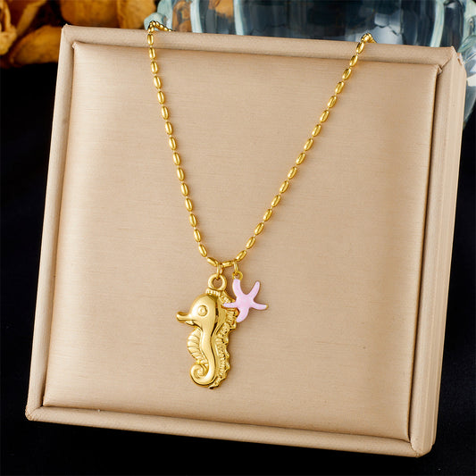 CN16: 18K Gold Plated Premium Stainless Steel Charm Necklace