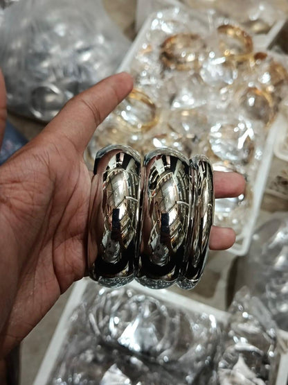 BOHO12: Boho Bangles: 3 pieces set (Silver)