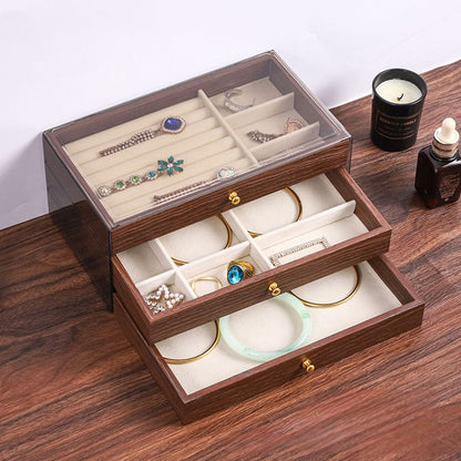 Big Jewelry Organiser: Walnut Brown