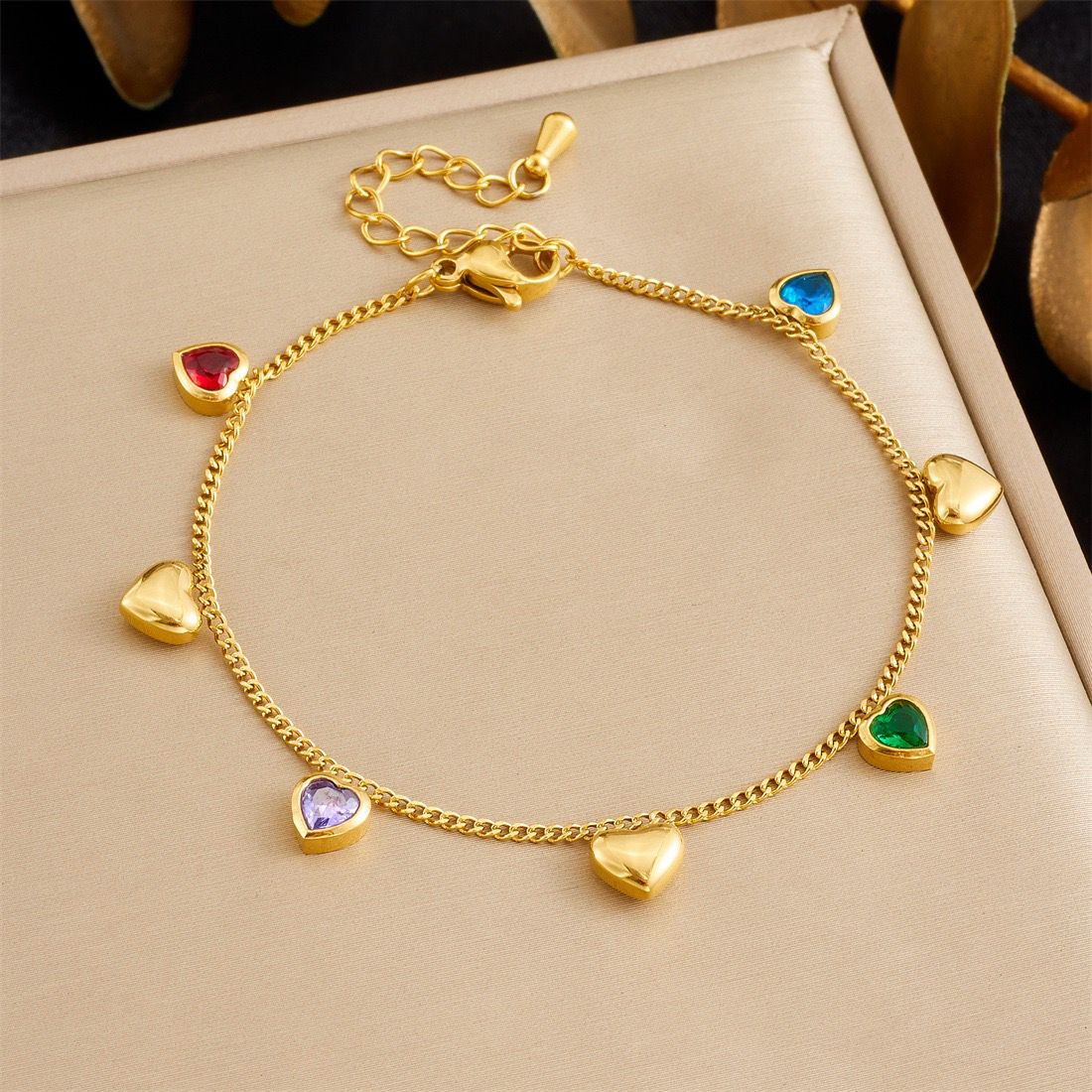 BN18: 18K Gold Plated Premium Stainless Steel Charm Bracelet