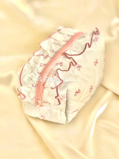 🎀12. Pinteresty Makeup Bag: Pink Bow🫧