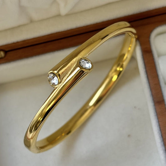 CB28: 18k Gold Plated Premium Stainless Steel Cuff Bangles