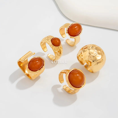 ✨RS98: Maximalistic Finger Ring Sets (Golden) - 5pcs (Full set adjustable)