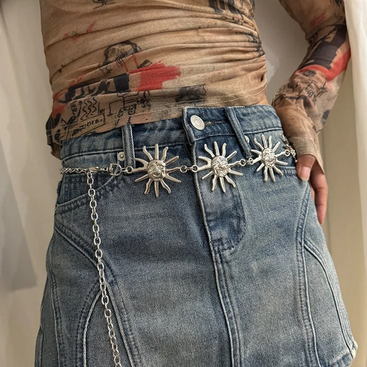 WC04: Pinteresty Waist Chains: Silver Sun