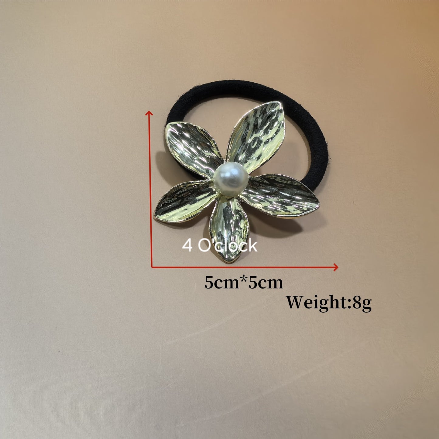 Pinteresty Chunky Hairband: Pearl Flower